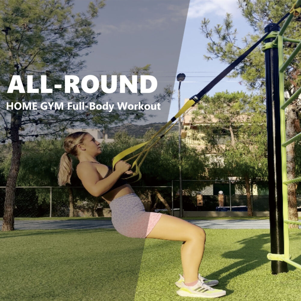 FITKIT Suspension Trainer Bodyweight Fitness Training Kit, Home Resistance Trainer Straps for Total Body Workouts - Image 2